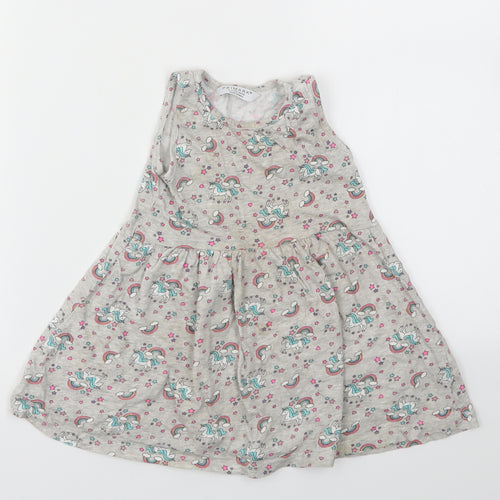Primark Girls Multicoloured Animal Print  Fit & Flare  Size 2-3 Years