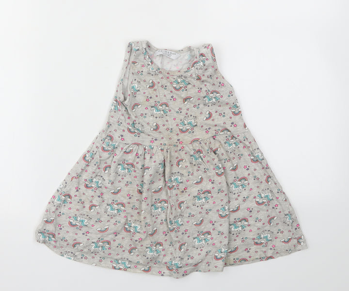 Primark Girls Multicoloured Animal Print Fit & Flare Size 2-3 Years