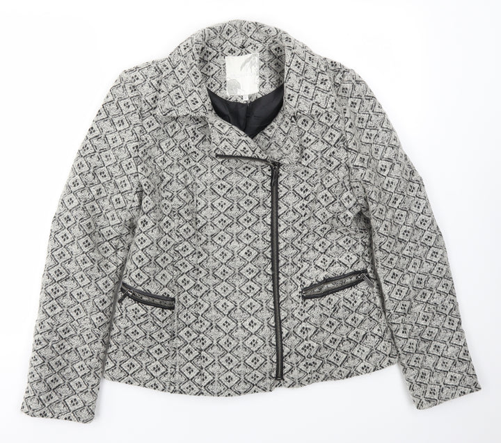 Debenhams Womens Grey Jacket Coat Size 12
