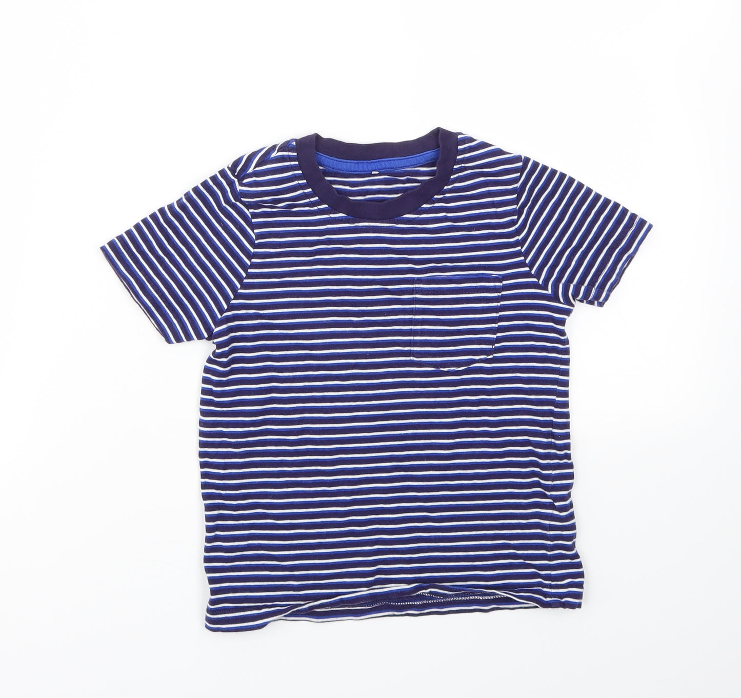 George Boys Blue Striped  Basic T-Shirt Size 3-4 Years
