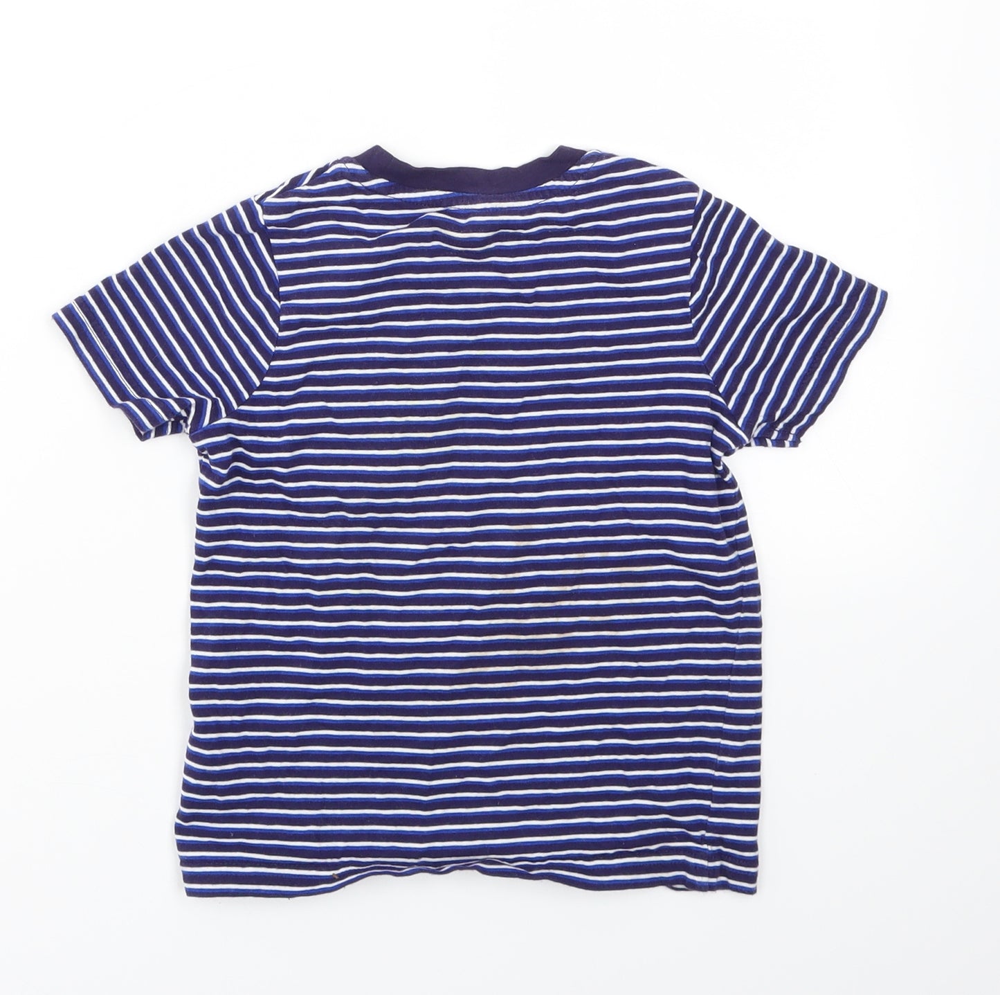George Boys Blue Striped  Basic T-Shirt Size 3-4 Years