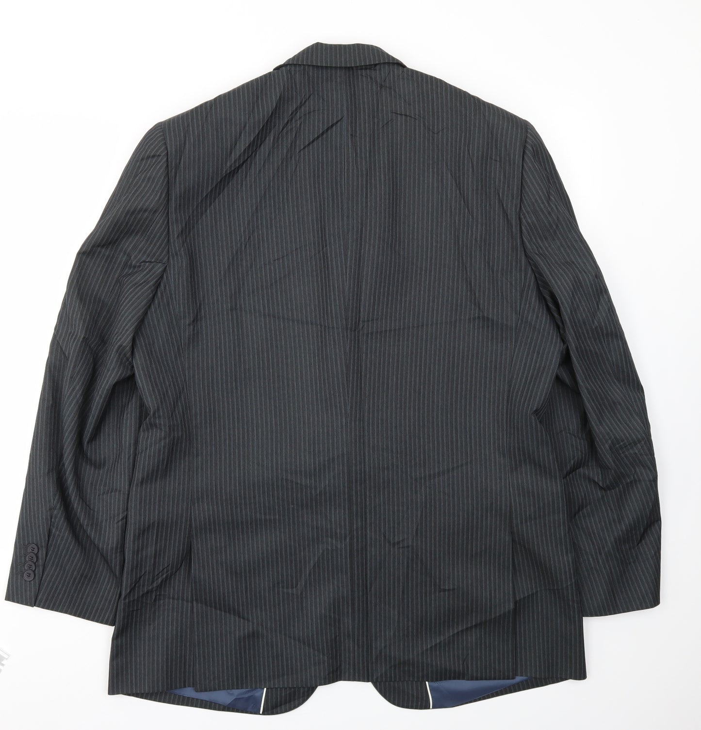 Aspen & Court Mens Grey Striped  Jacket Blazer Size 44