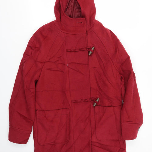 M&S Womens Red   Jacket Coat Size 8