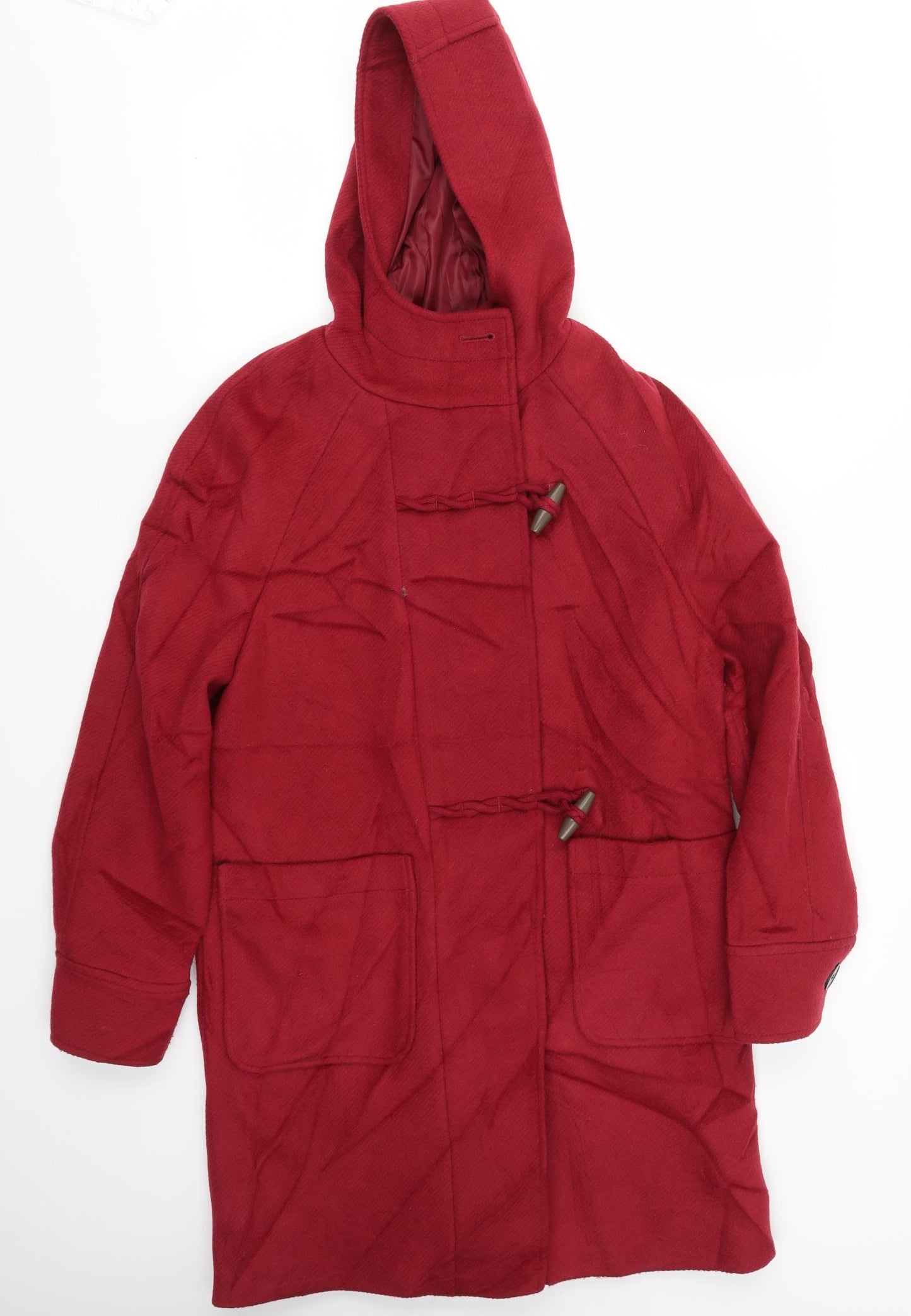 M&S Womens Red   Jacket Coat Size 8