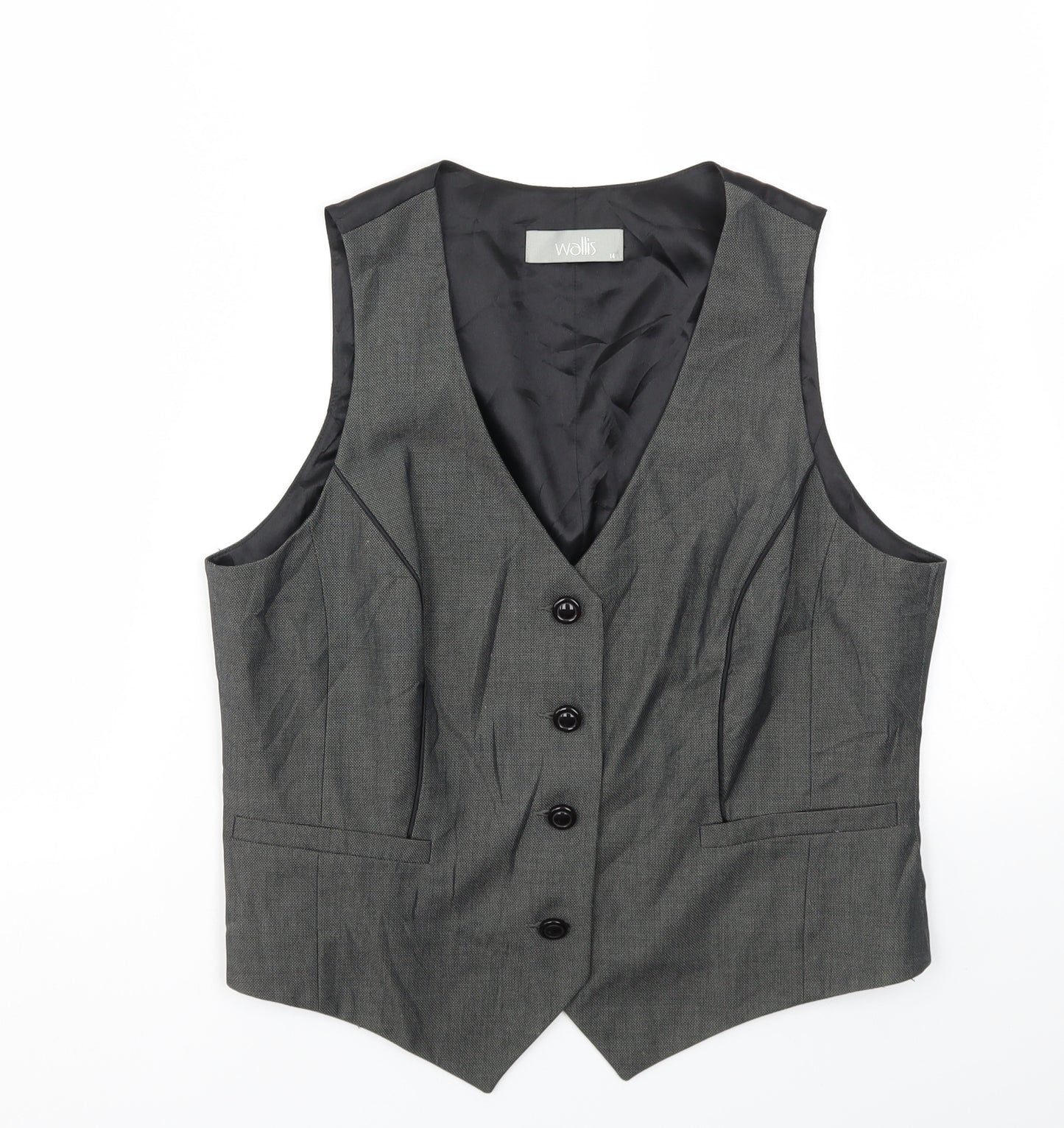 Wallis Womens Green   Jacket Suit Waistcoat Size 14