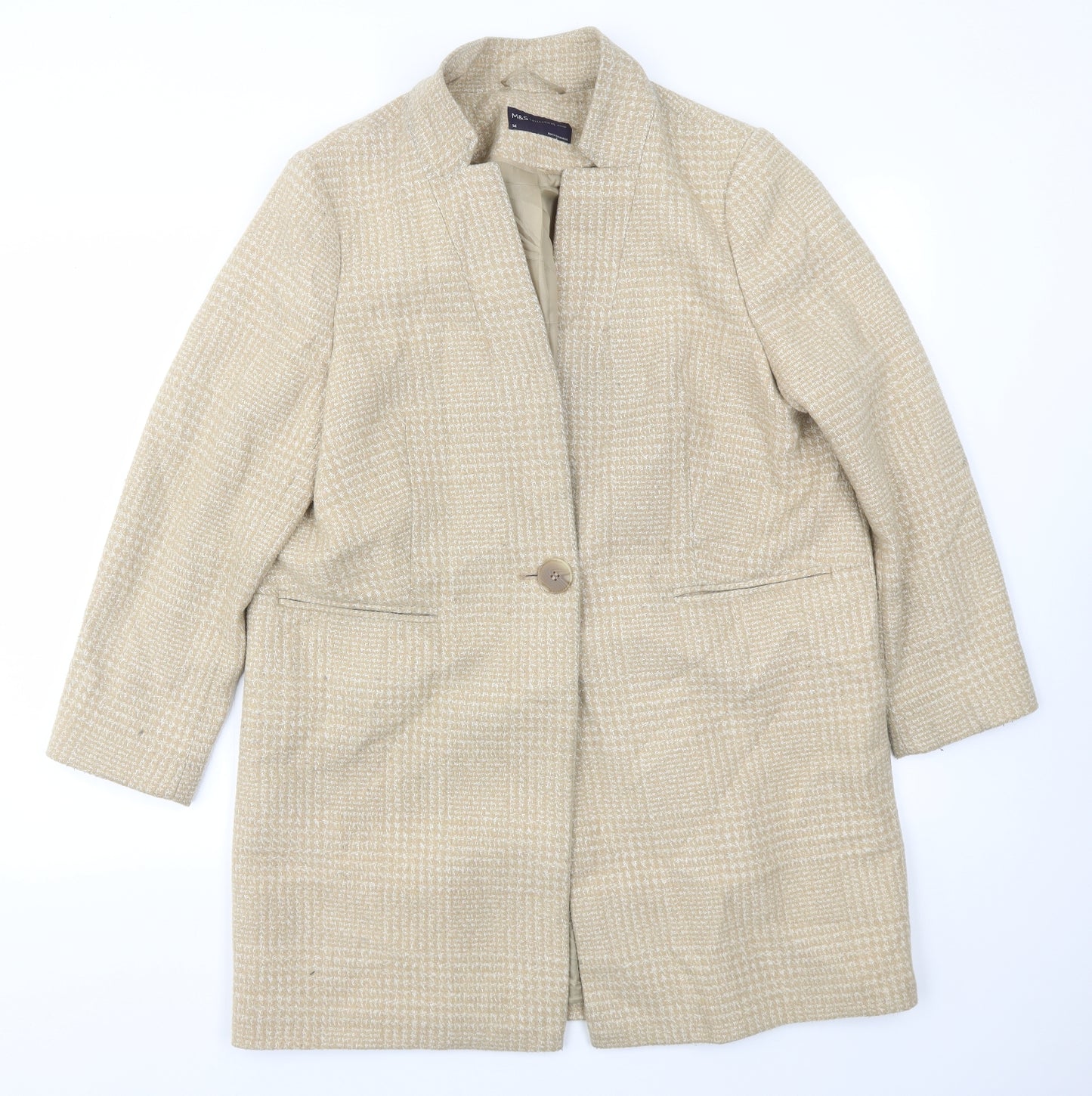M&S Womens Beige   Jacket Coat Size 14