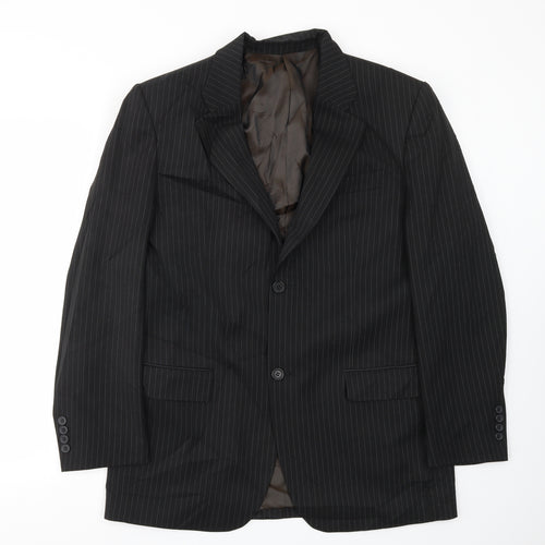 Taylor & Reece Mens Black Striped  Jacket Blazer Size 40