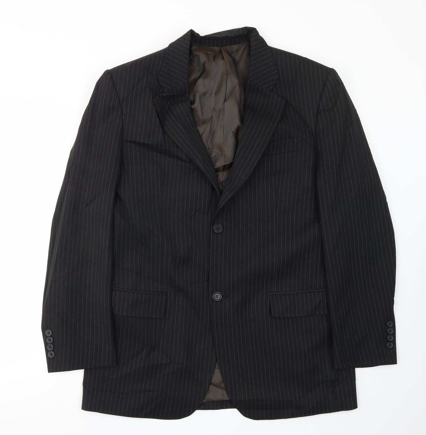 Taylor & Reece Mens Black Striped  Jacket Blazer Size 40