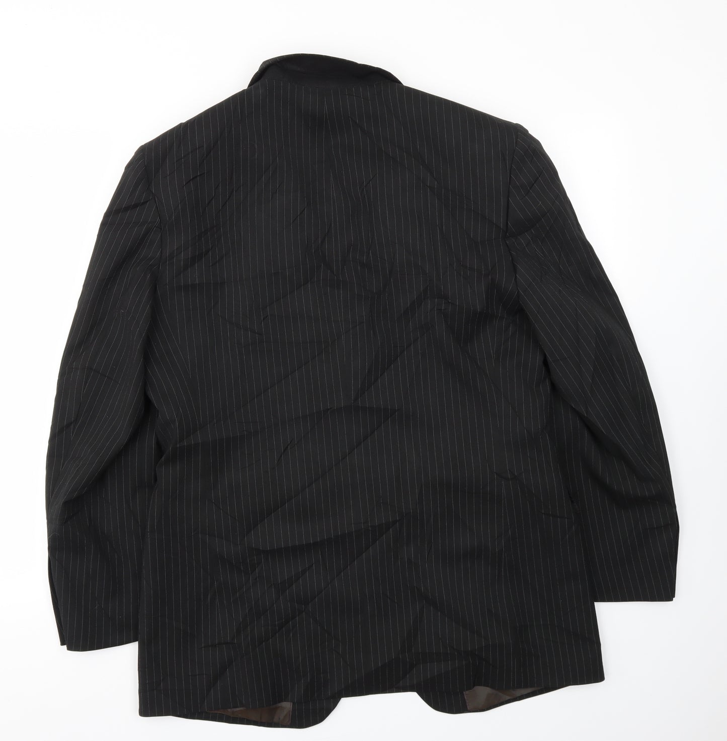 Taylor & Reece Mens Black Striped  Jacket Blazer Size 40