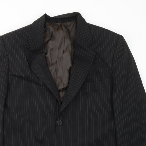 Taylor & Reece Mens Black Striped  Jacket Blazer Size 40