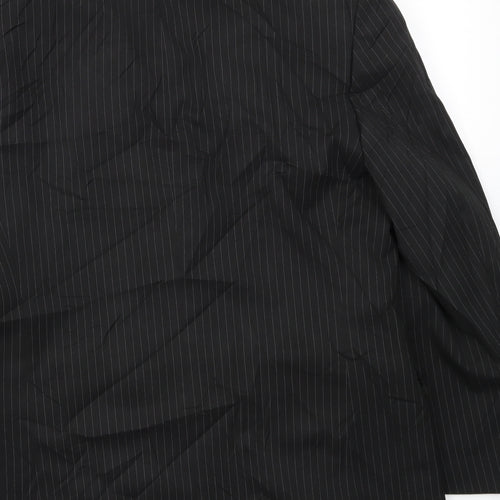 Taylor & Reece Mens Black Striped  Jacket Blazer Size 40