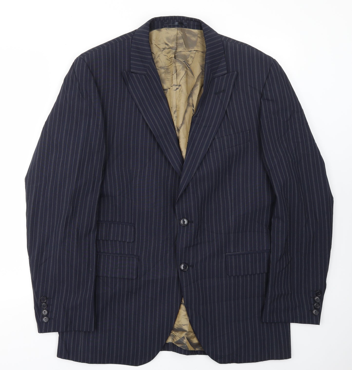 Taylor & Reece Mens Blue Striped  Jacket Blazer Size 40