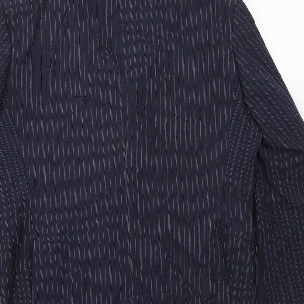 Taylor & Reece Mens Blue Striped  Jacket Blazer Size 40