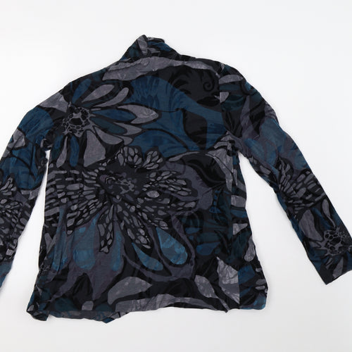 George Womens Blue Geometric  Cardigan Jumper Size 14