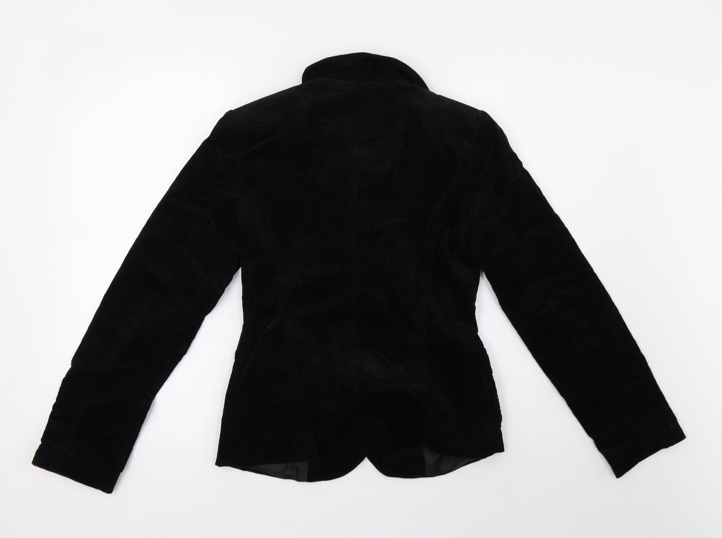 New Look Womens Black  Velvet Jacket Blazer Size 10