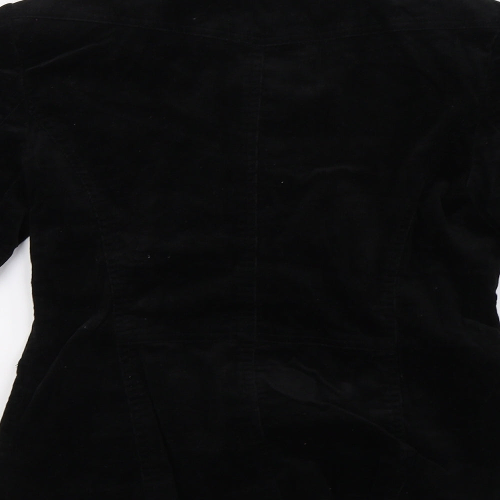 New Look Womens Black  Velvet Jacket Blazer Size 10