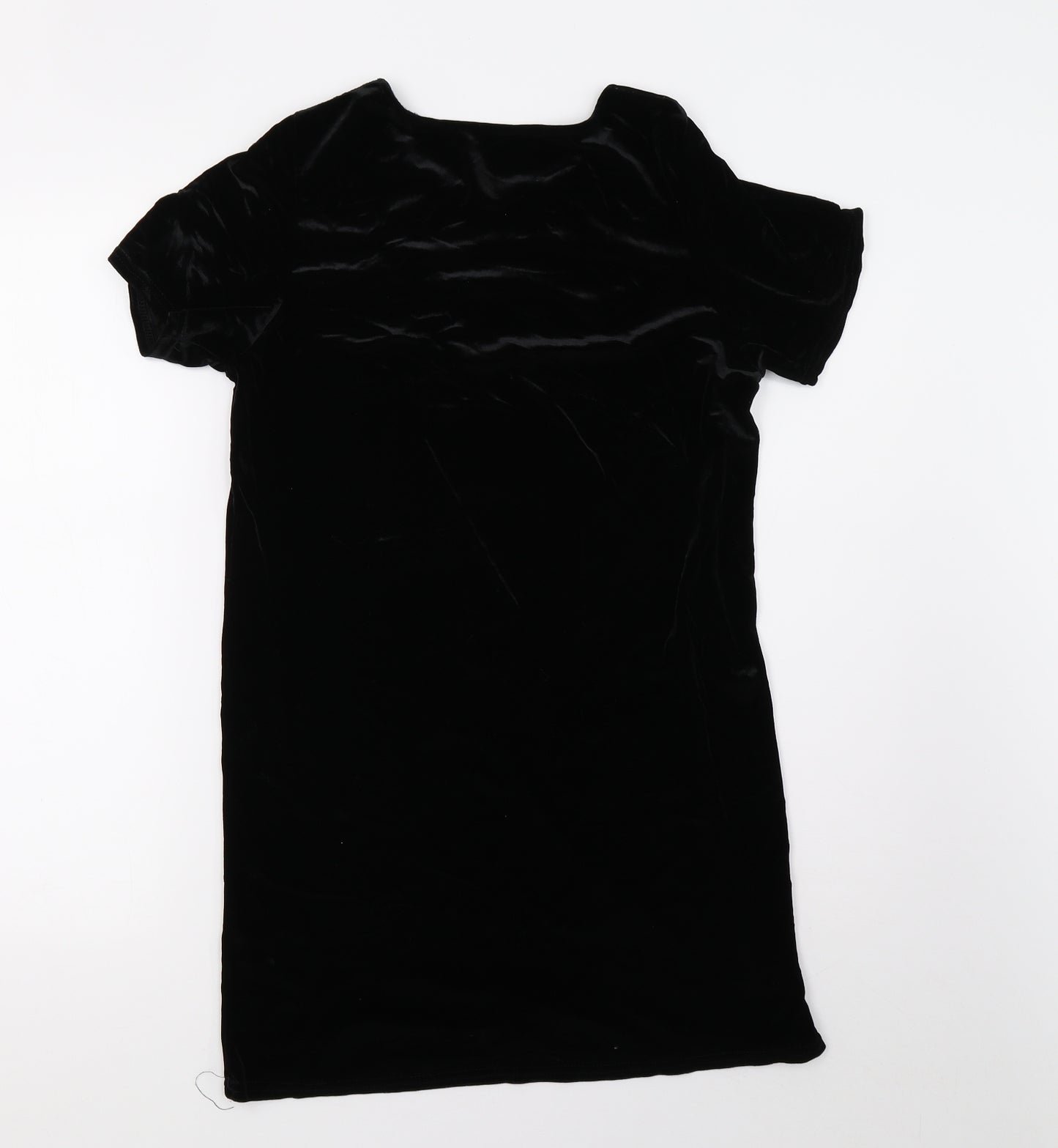 Preworn Womens Black  Velvet A-Line  Size S