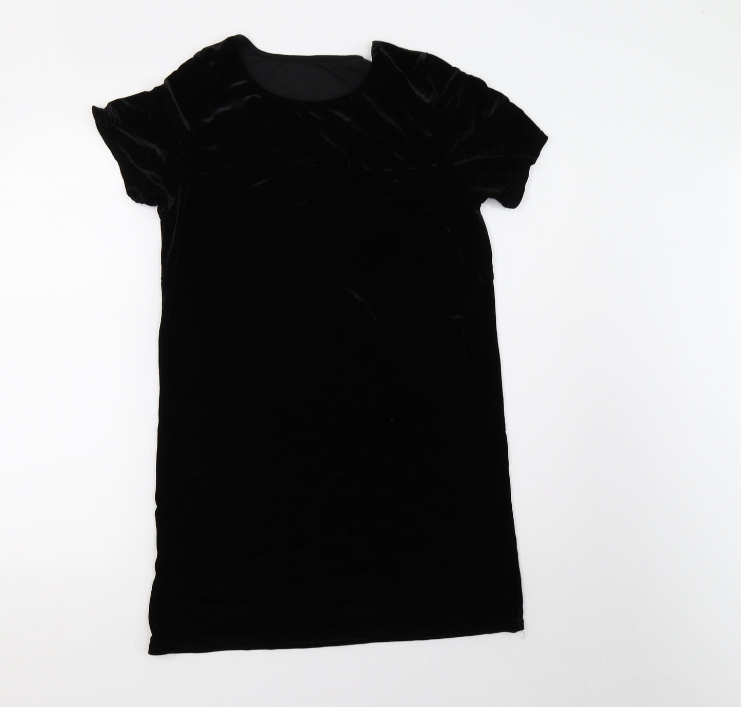 Preworn Womens Black  Velvet A-Line  Size S