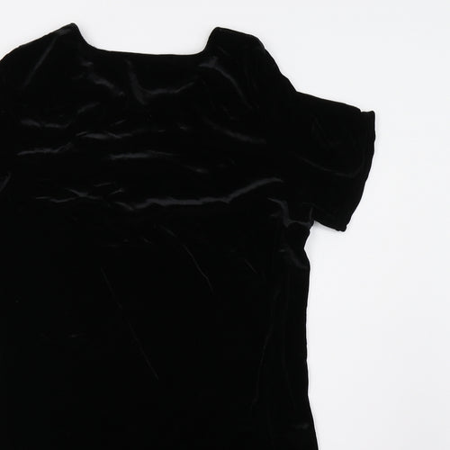 Preworn Womens Black  Velvet A-Line  Size S