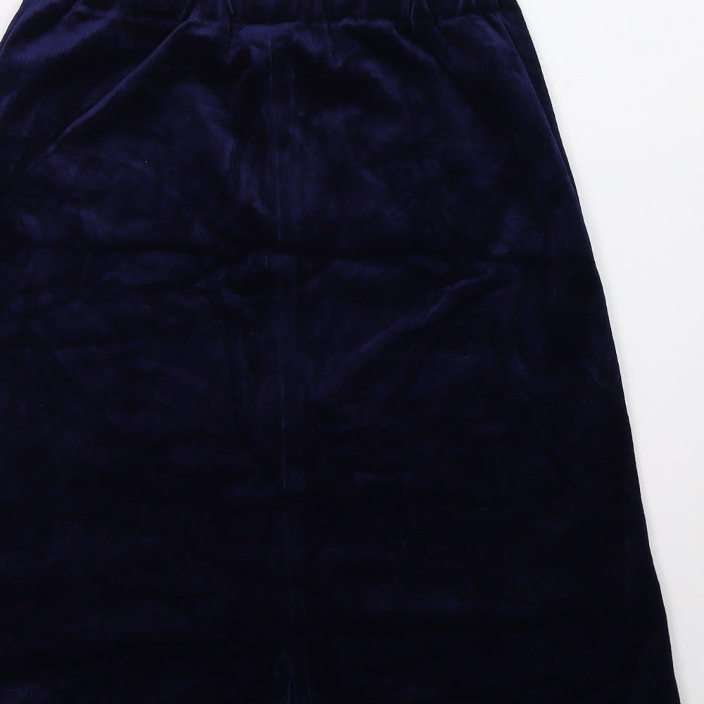Courtaulds Womens Blue  Velvet A-Line Skirt Size M