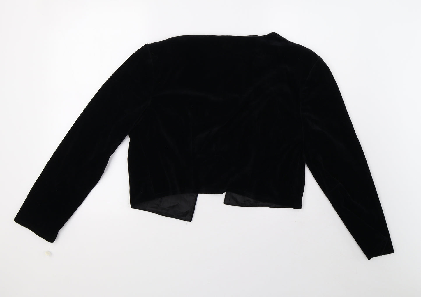 Yessica Womens Black  Velvet Jacket Blazer Size 14