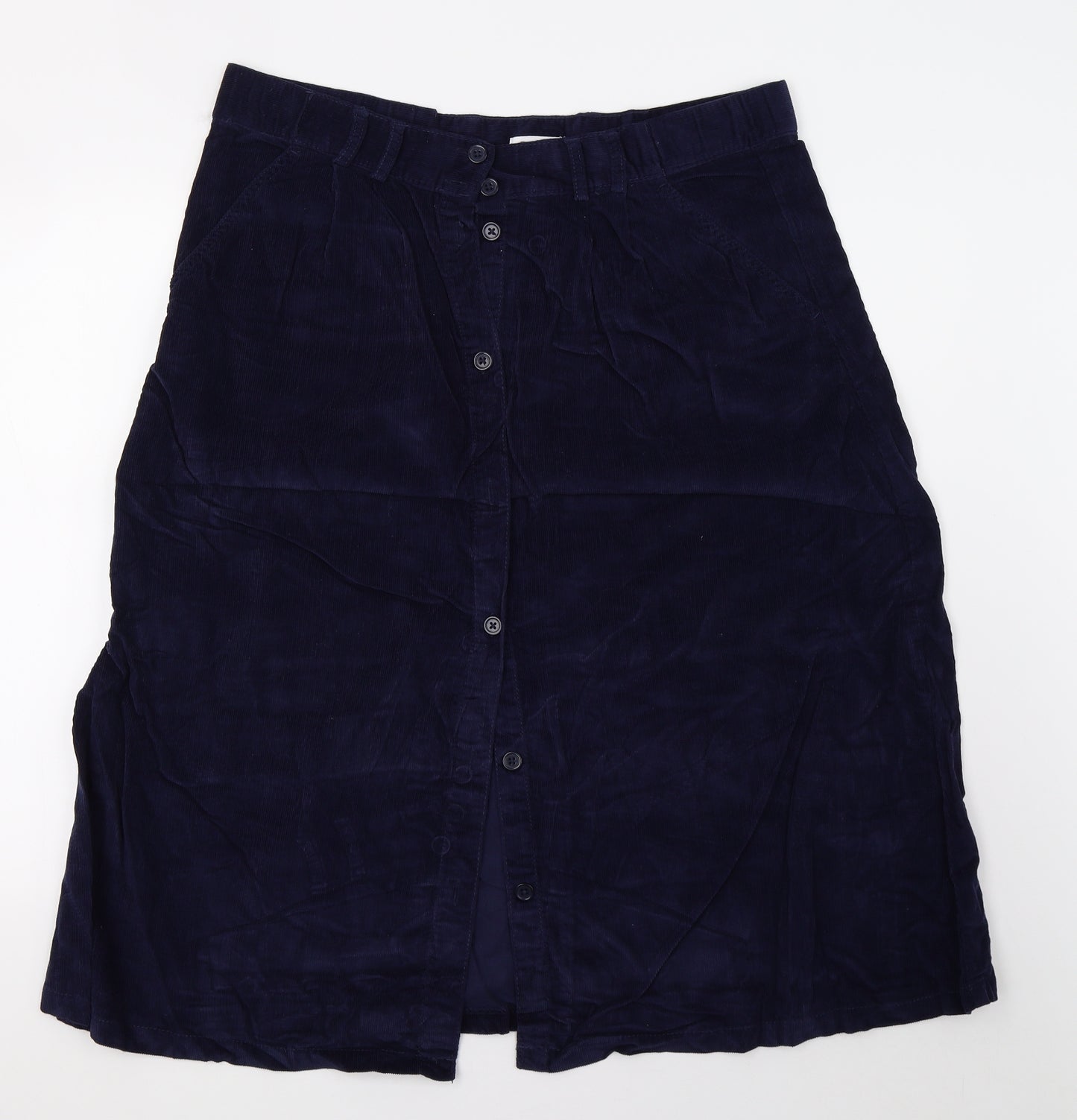 Damart Womens Blue  Velvet A-Line Skirt Size 18