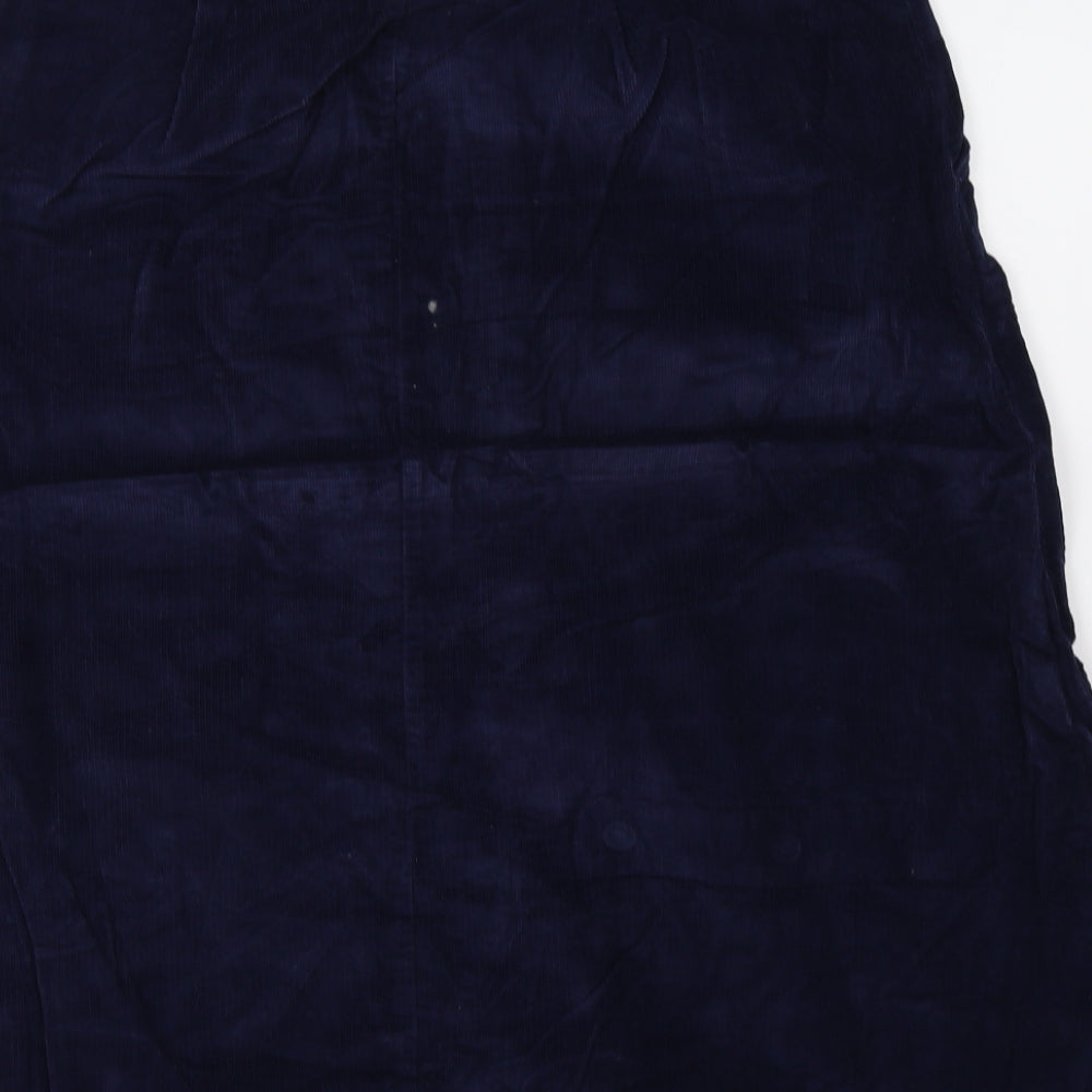 Damart Womens Blue  Velvet A-Line Skirt Size 18