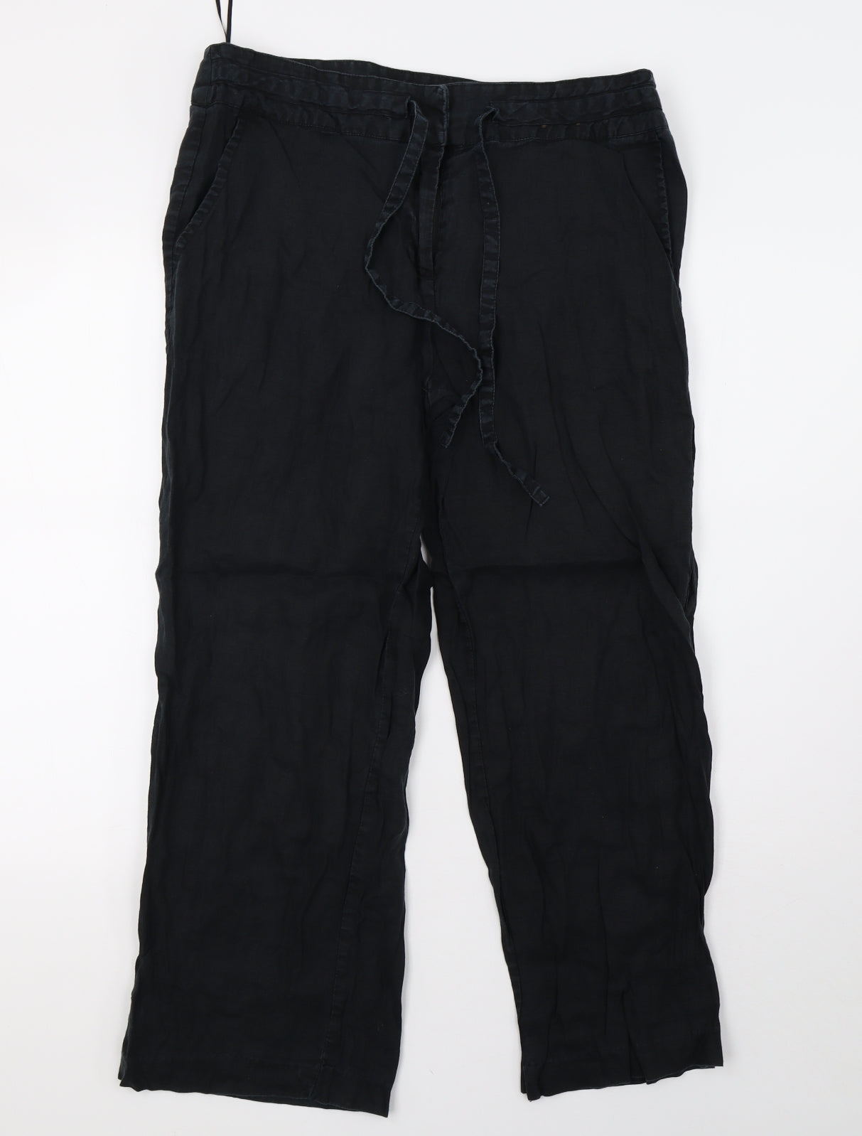 Sainsburys Womens Black   Trousers  Size 14 L27 in