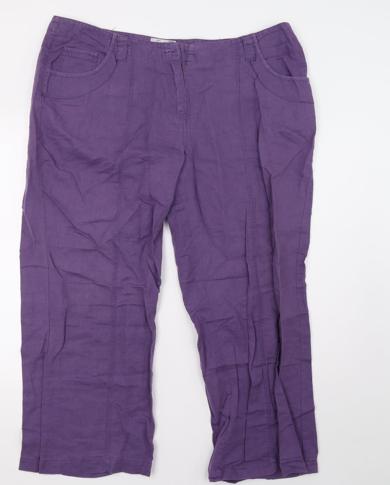 BHS Womens Purple   Trousers  Size 20 L28 in