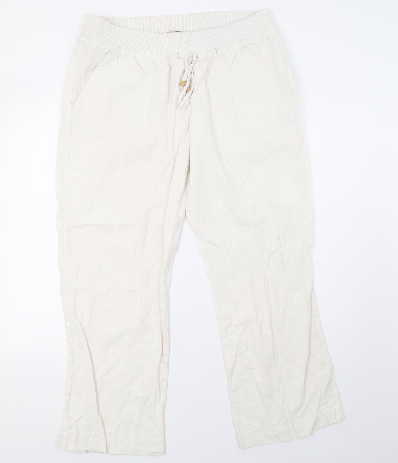 South Womens White   Trousers  Size 16 L30 in