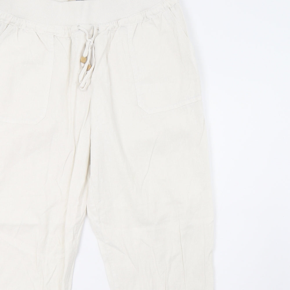 South Womens White   Trousers  Size 16 L30 in