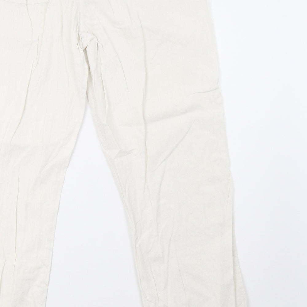 South Womens White   Trousers  Size 16 L30 in