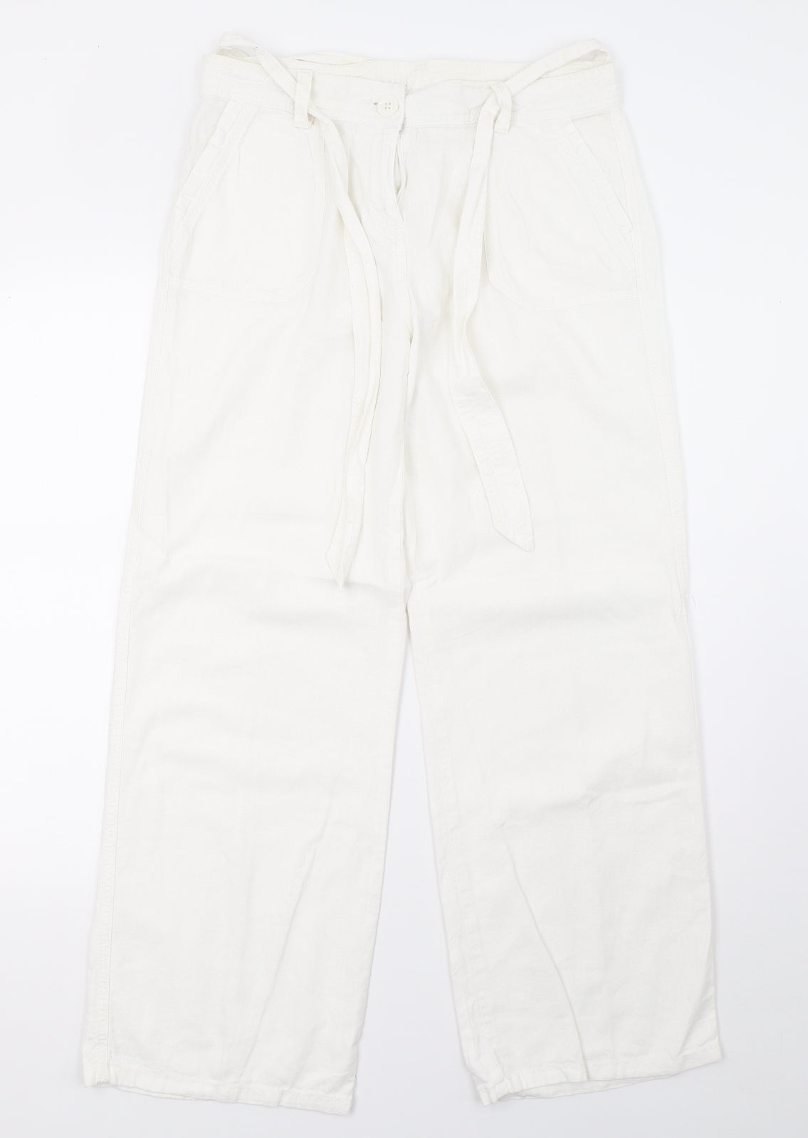Marks and Spencer Womens White   Trousers  Size 12 L30 in