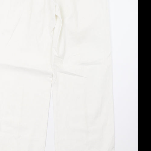 Marks and Spencer Womens White   Trousers  Size 12 L30 in