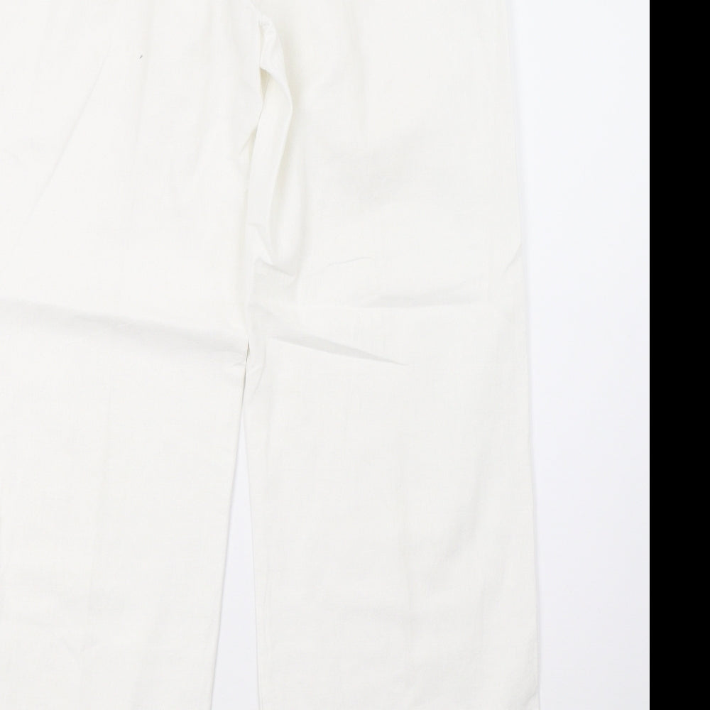 Marks and Spencer Womens White   Trousers  Size 12 L30 in