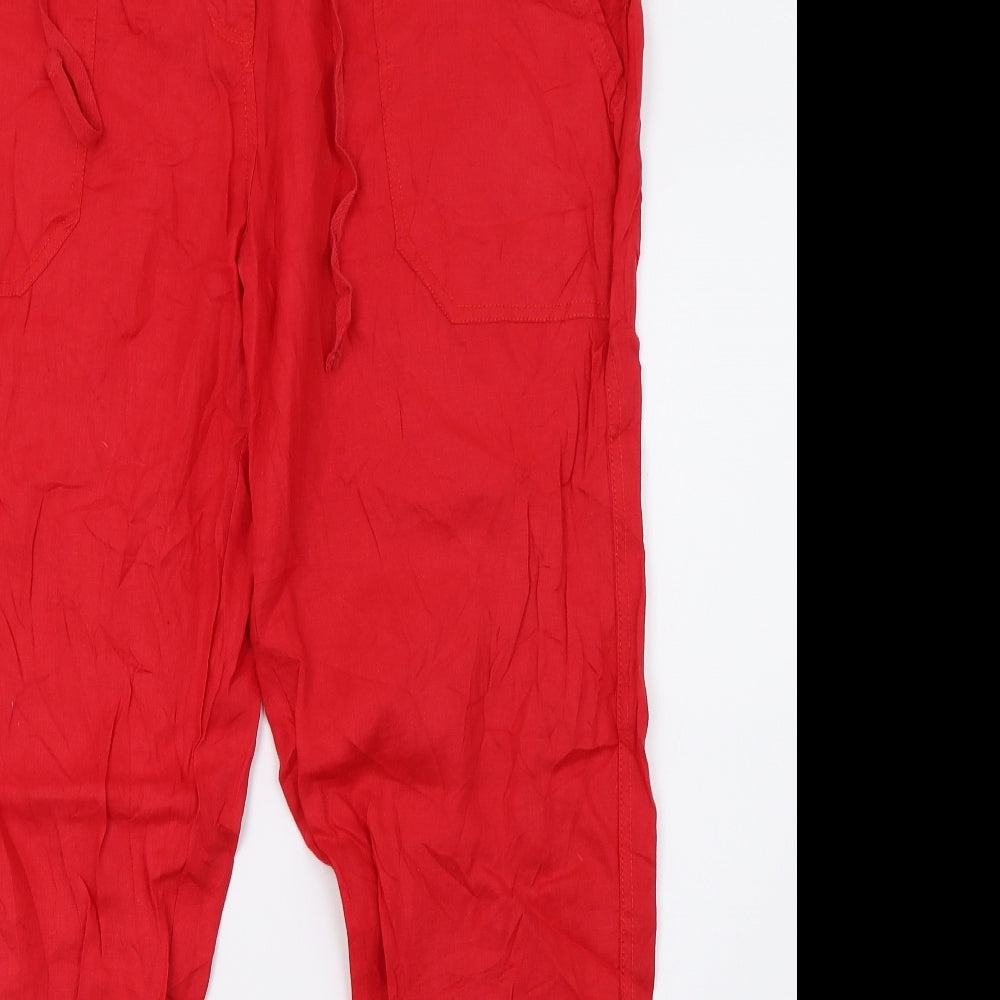 Primark Womens Red   Trousers  Size 16 L32 in