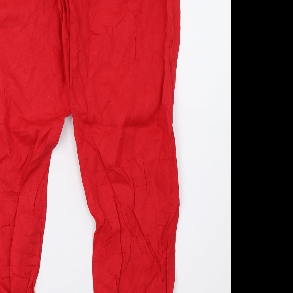 Primark Womens Red   Trousers  Size 16 L32 in