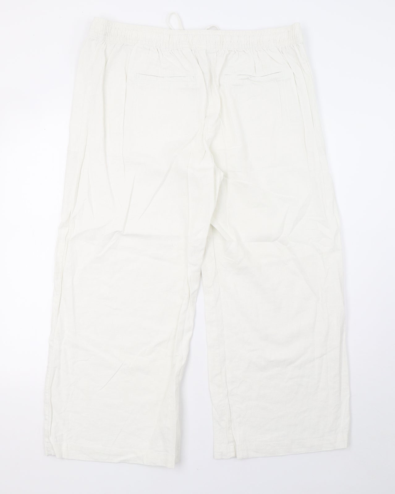 Sainsburys Womens White   Trousers  Size 16 L28 in
