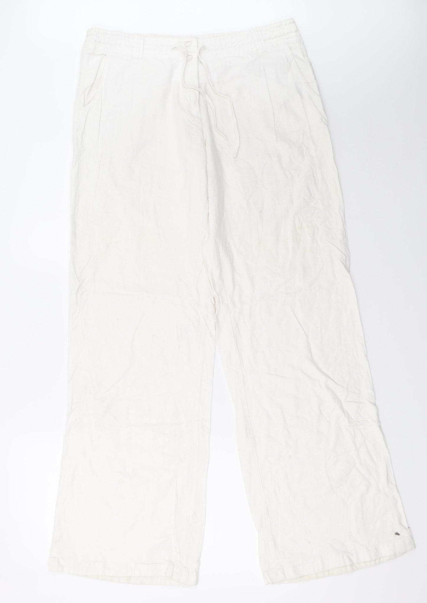 NEXT Womens White   Trousers  Size 12 L33 in