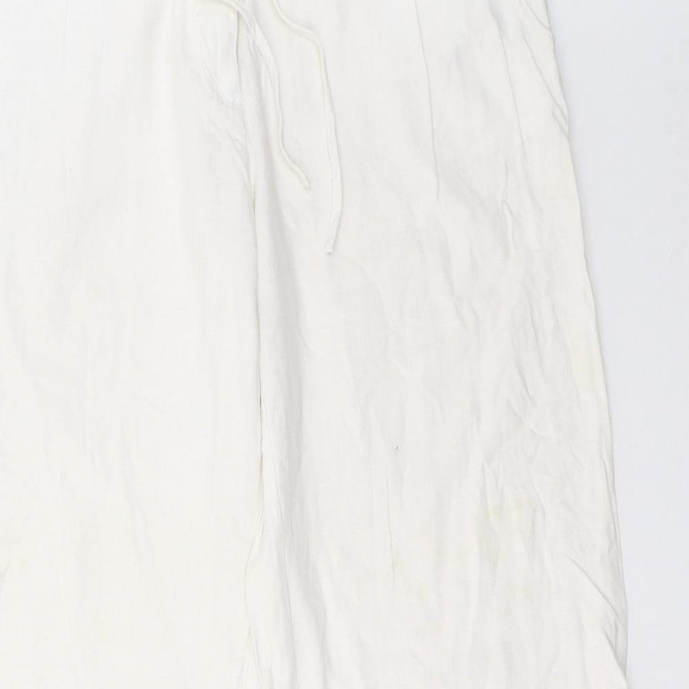 NEXT Womens White   Trousers  Size 12 L33 in