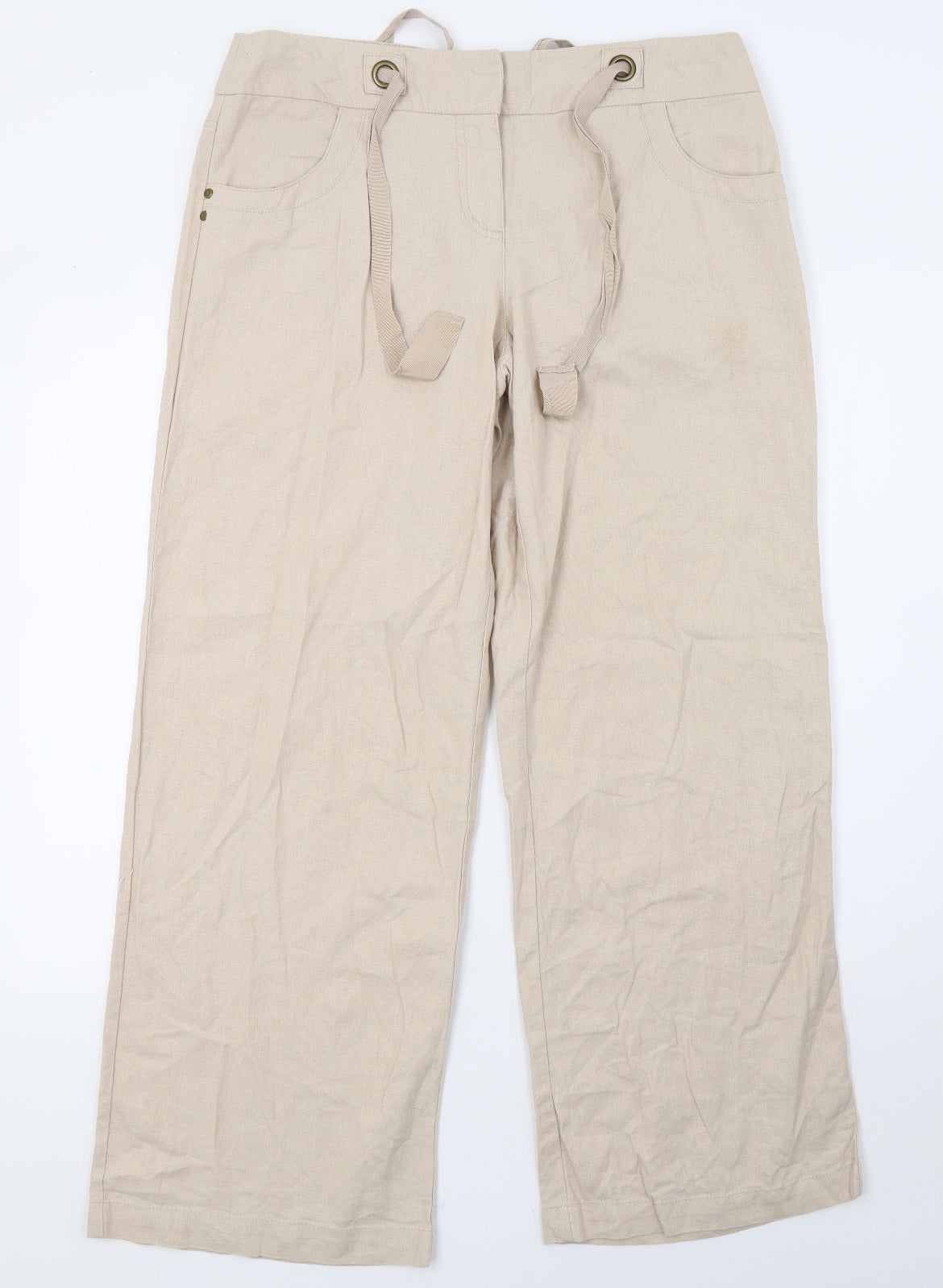 Wallis Womens Beige   Trousers  Size 12 L32 in