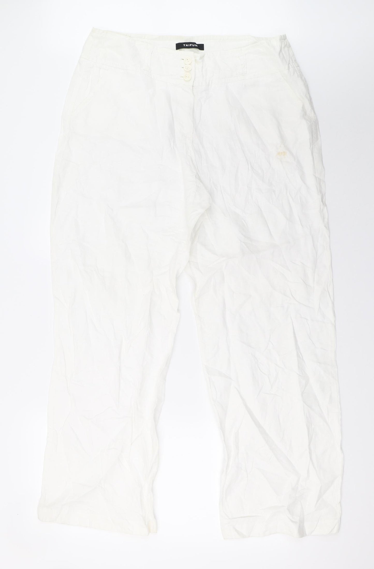 Taifun Womens White   Trousers  Size 18 L32 in