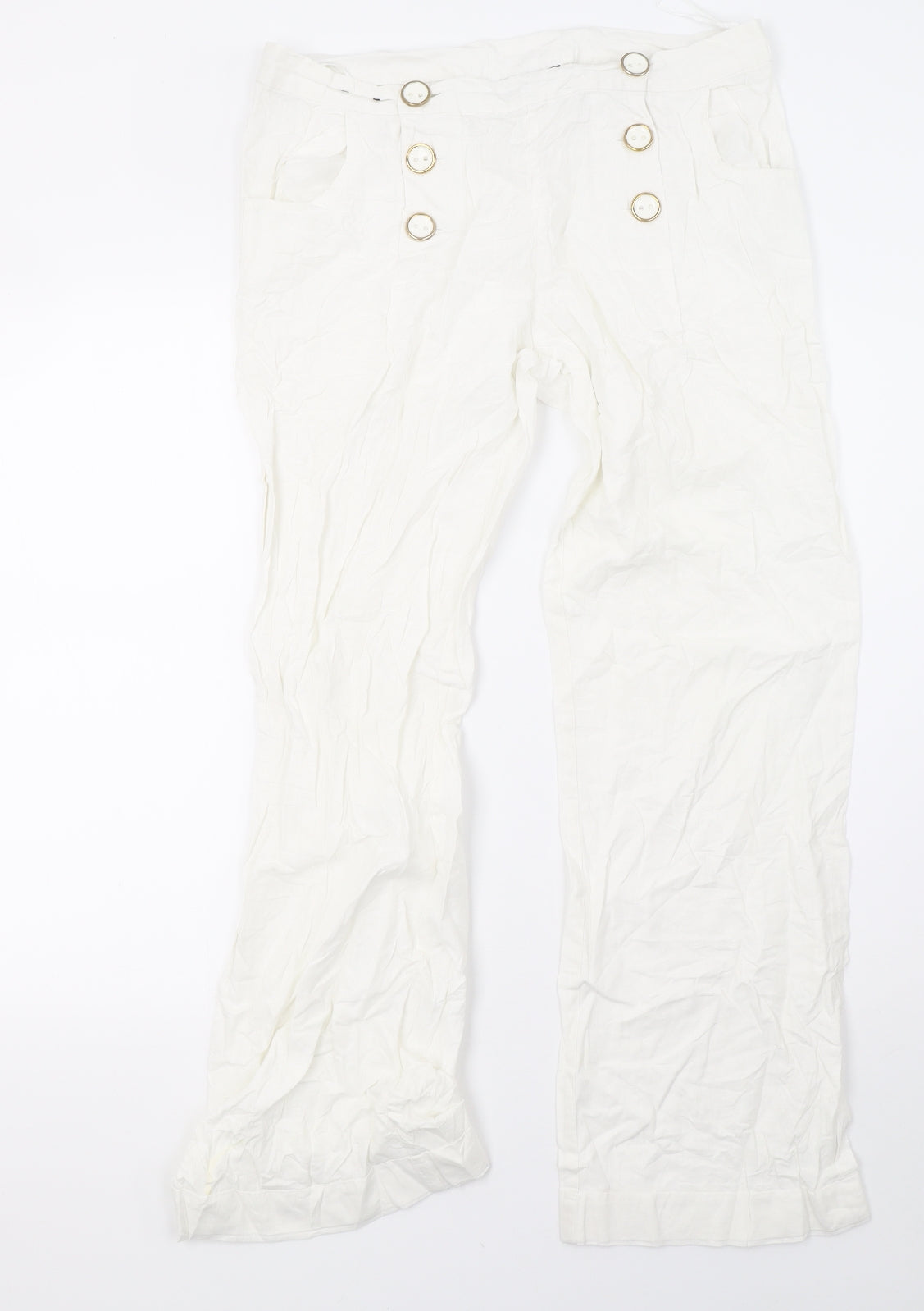 newlook Womens White   Trousers  Size 12 L31 in