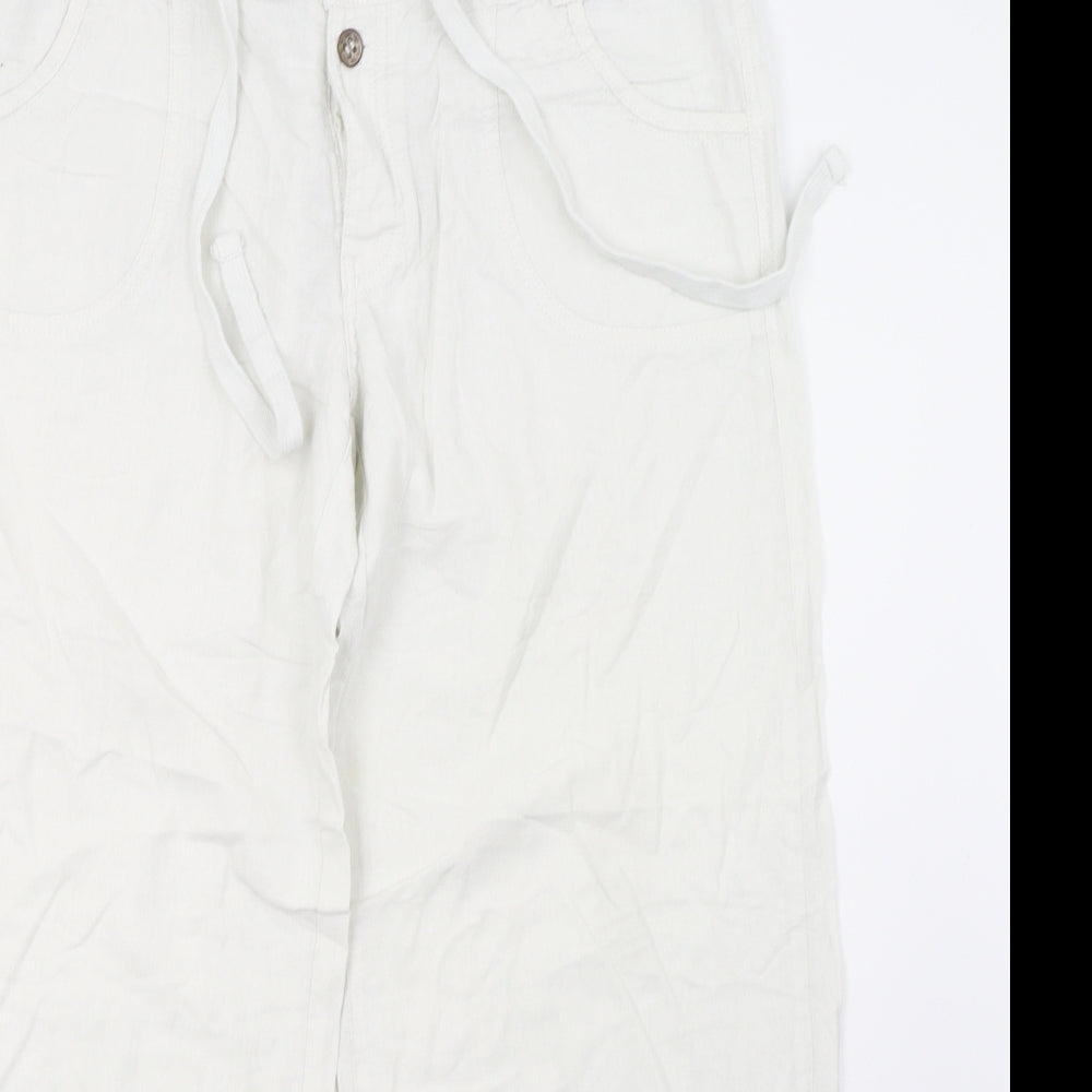 New Look Womens White   Trousers  Size 16 L28 in