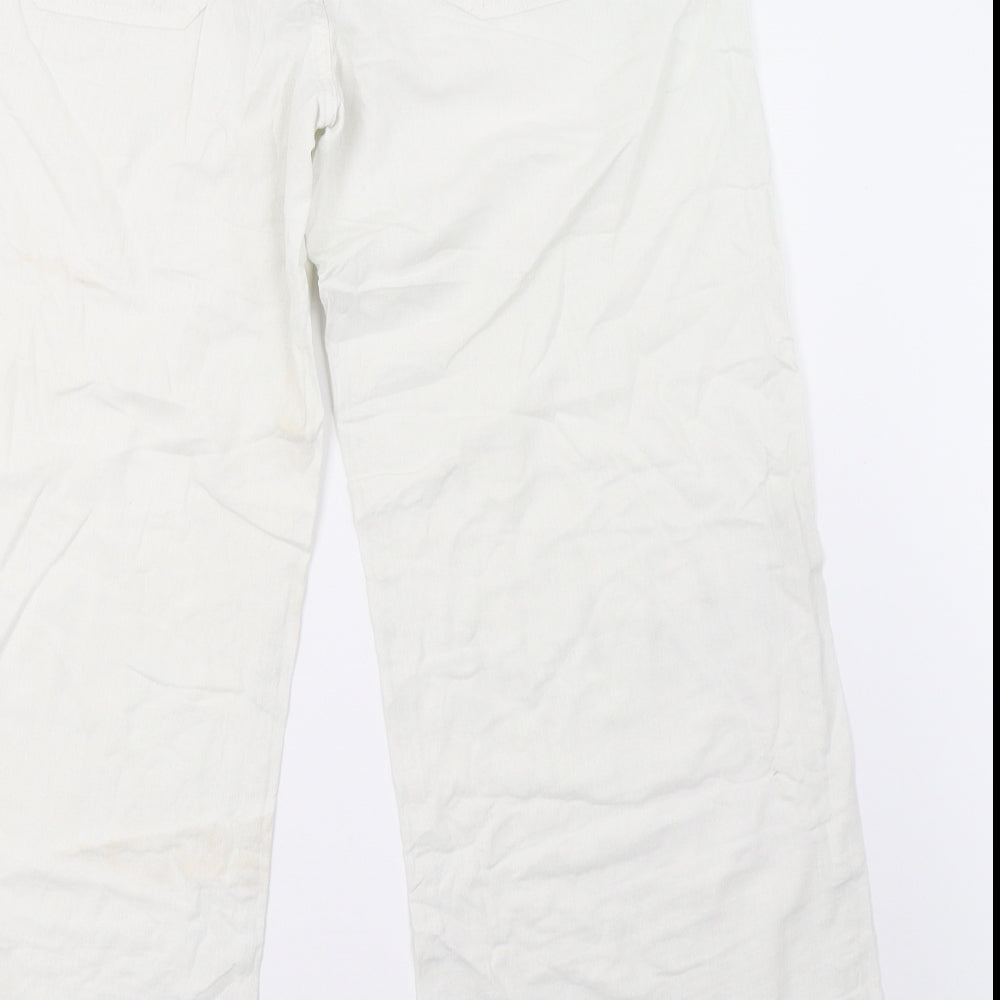 New Look Womens White   Trousers  Size 16 L28 in