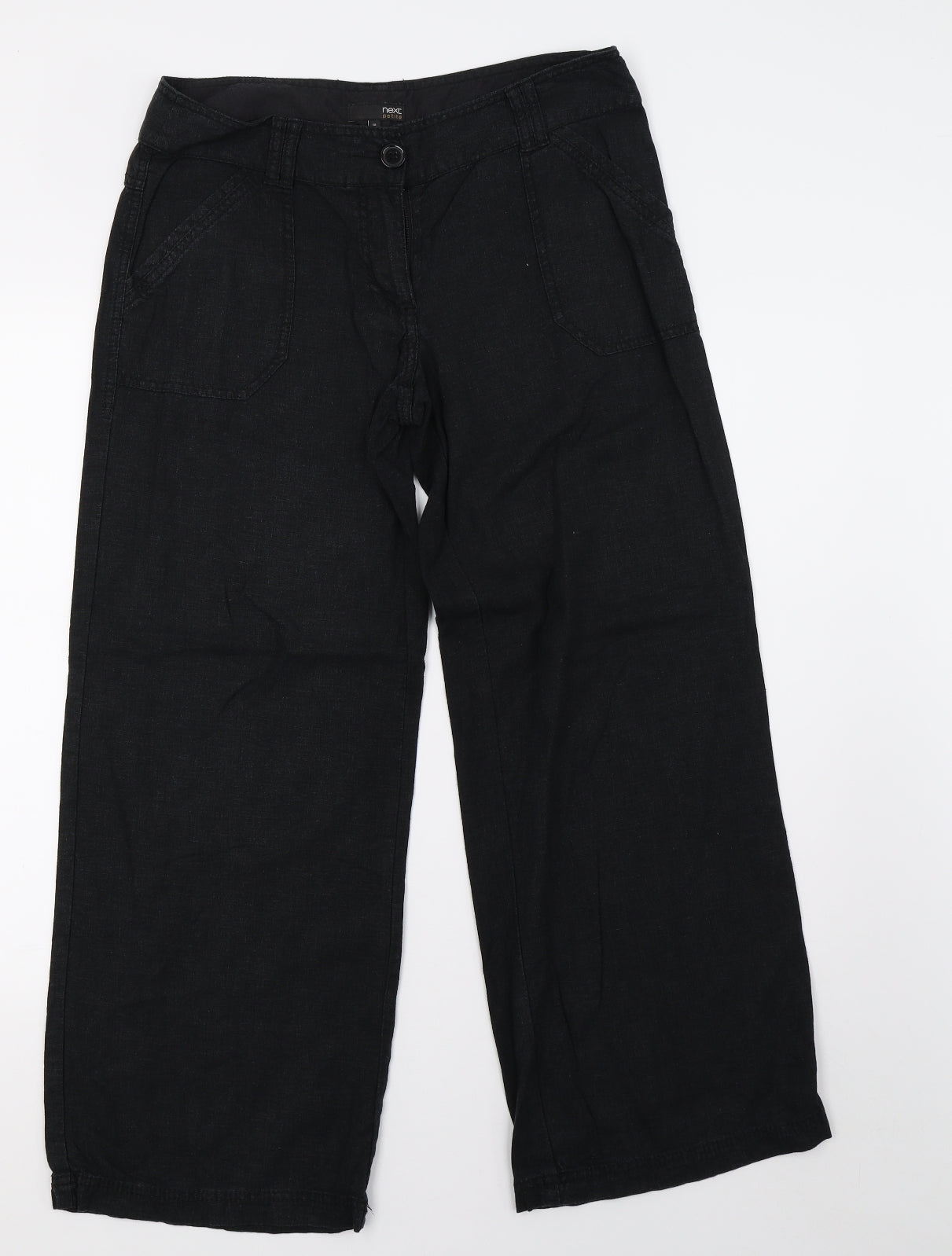 NEXT Womens Black   Trousers  Size 10 L28 in