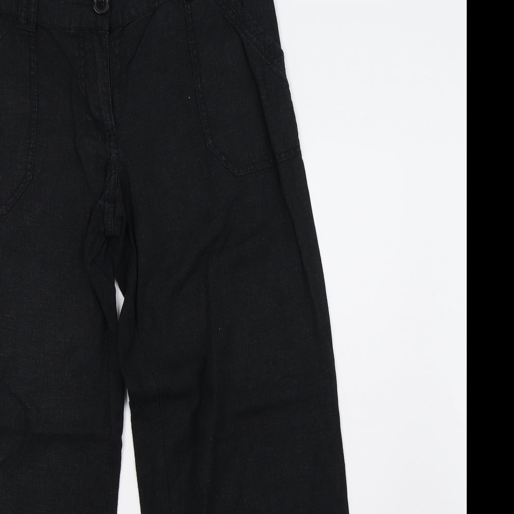 NEXT Womens Black   Trousers  Size 10 L28 in