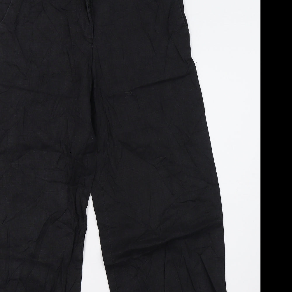 H&M Womens Black   Trousers  Size 10 L30 in