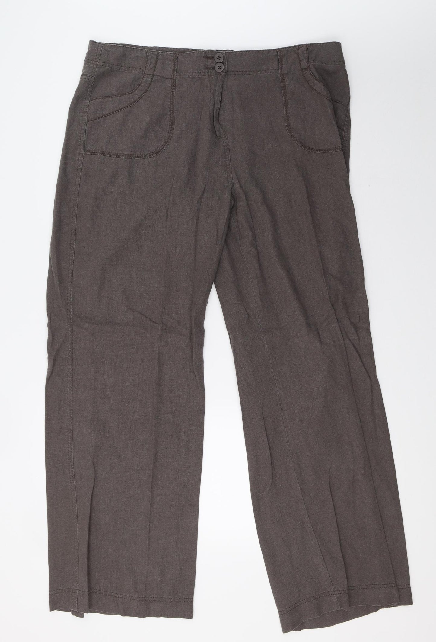 Marks and Spencer Womens Grey   Trousers  Size 18 L32 in