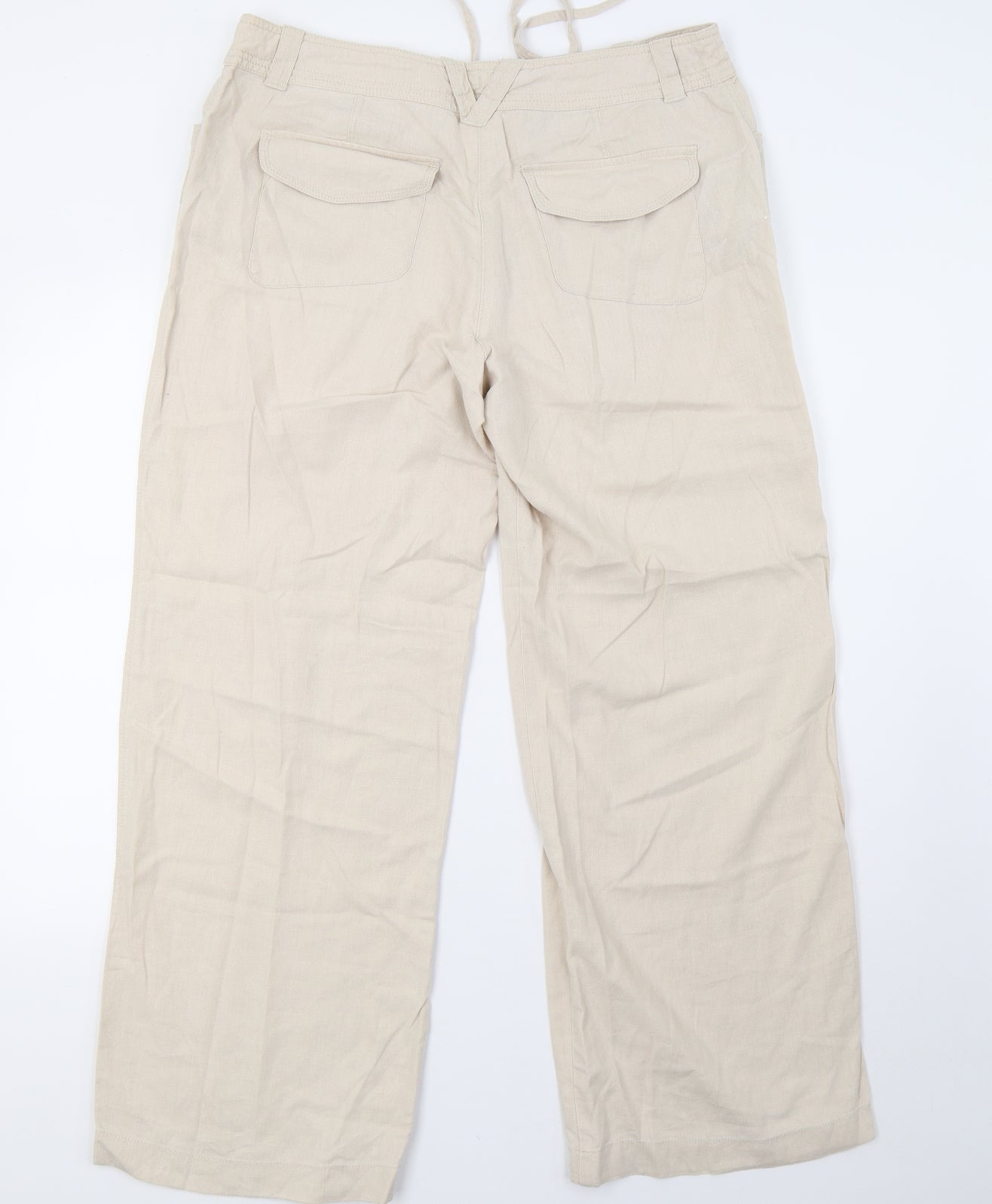 NEXT Womens Beige   Trousers  Size 14 L32 in